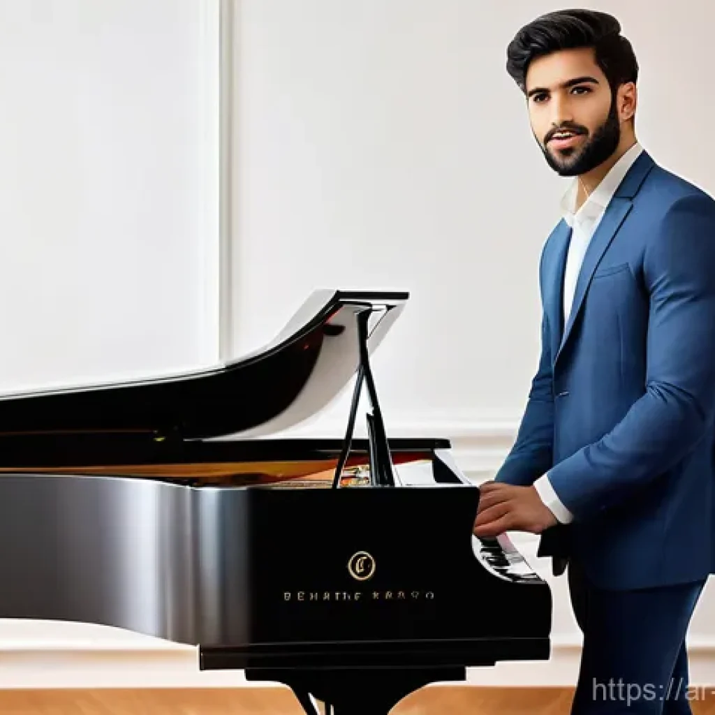 작곡가 자격증과 온라인 수업 준비 - **Professional Arab Composer with Certification:**
    "A young, confident Arab male or female compo...