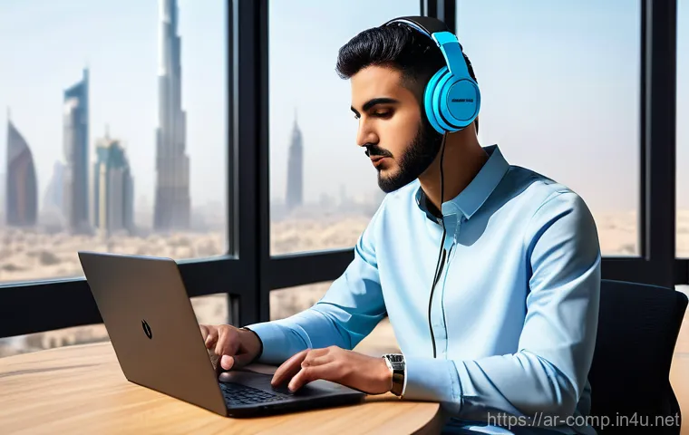 작곡가 자격증과 실시간 음악 스트리밍 - A contemporary young Arab male musician, wearing a stylish yet modest long-sleeved shirt and trouser...