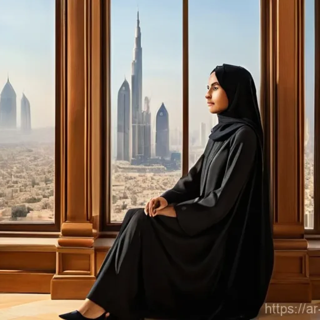 작곡가 자격증 취득 후 프리랜서 활동 - **Prompt 1: The Aspiring Composer**
"A young Arab woman, in her early twenties, stands confident...